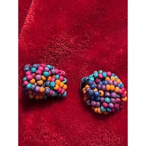 Vintage Casual Corner Bohemian style bead earrings